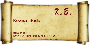 Kozma Buda névjegykártya