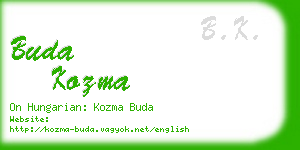 buda kozma business card